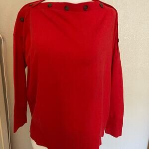 J Crew Red boat neck or one shoulder top